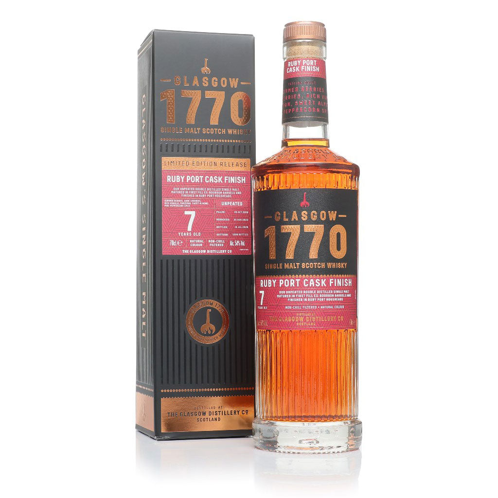 Glasgow 1770 7 Year Old Ruby Port Cask Finish (Unpeated)